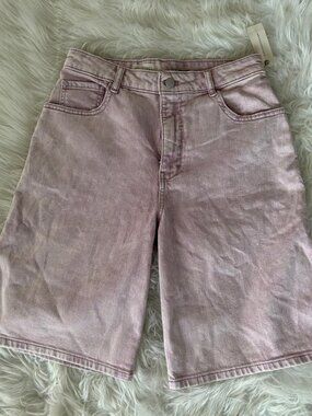 Anthropologie Pastel Pink Denim Shorts